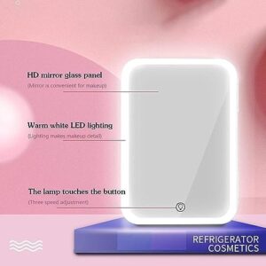 Frigorifero per cosmetici con specchio e capacità versatile, ideale per l'auto e la casa