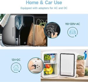 Frigorifero per la cura della pelle con specchio, compatto e versatile, perfetto per uso a casa e in auto, ideale per cosmetici e prodotti di bellezza
