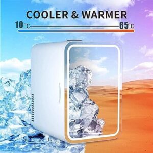 Frigorifero cosmetico con specchio per la cura della pelle, ideale per conservare i tuoi cosmetici a temperatura ideale.