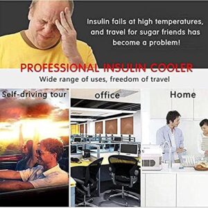 Frigorifero portatile per insulina con temperatura costante e alimentazione USB, perfetto per auto, casa e ufficio.