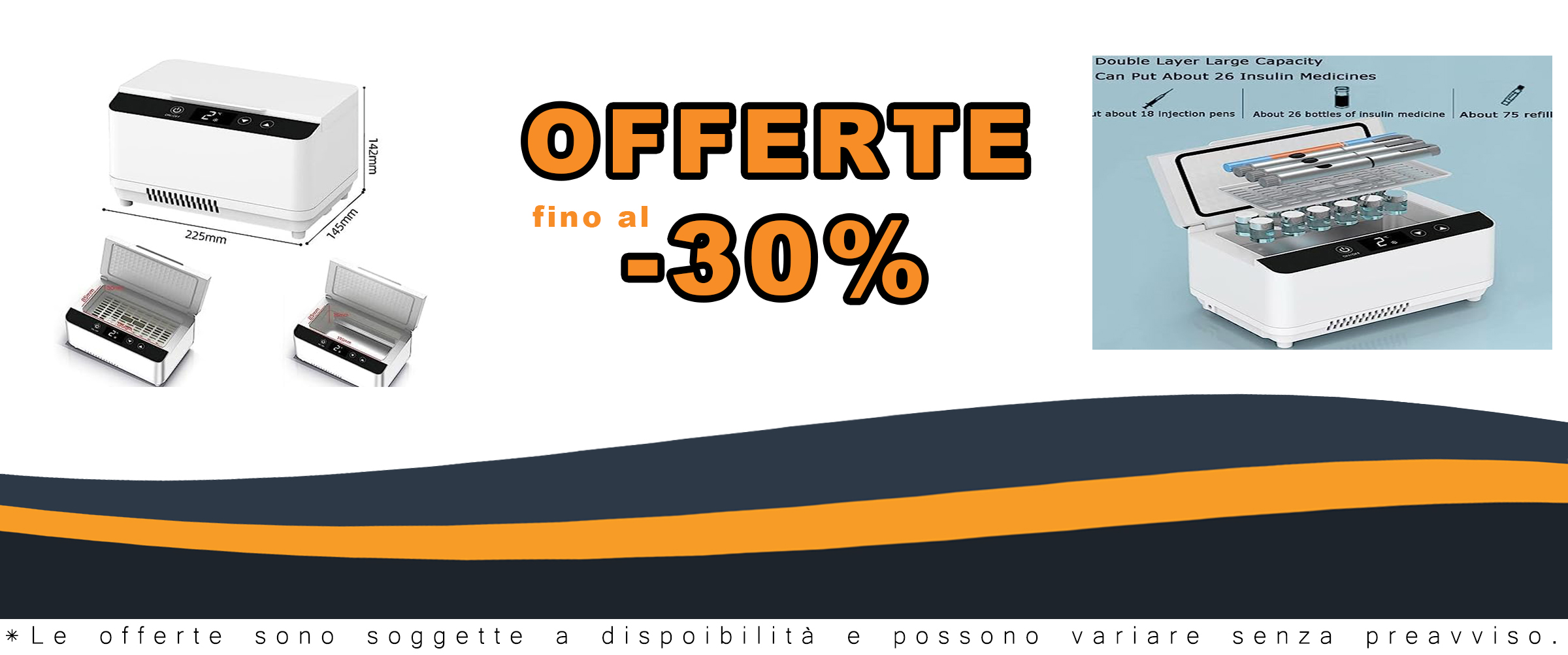 Frigorifero ANXYYDS per farmaci da viaggio con display LED e sistema di allarme per insulina