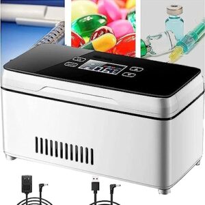 Custodia portatile per insulina con raffreddamento USB, ideale per viaggi e mantenimento della temperatura costante dei farmaci.