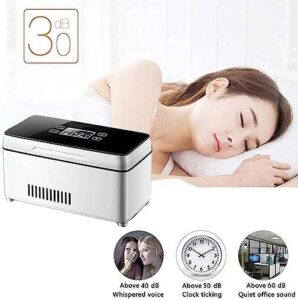 Custodia portatile per insulina con raffreddamento USB, ideale per viaggi e mantenimento della temperatura costante dei farmaci.