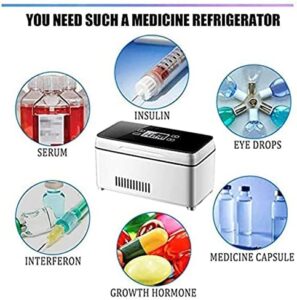 XYEJL Scatola Refrigerata Portatile per Insulina, Dispositivo con Display LCD e Adattabile per Auto