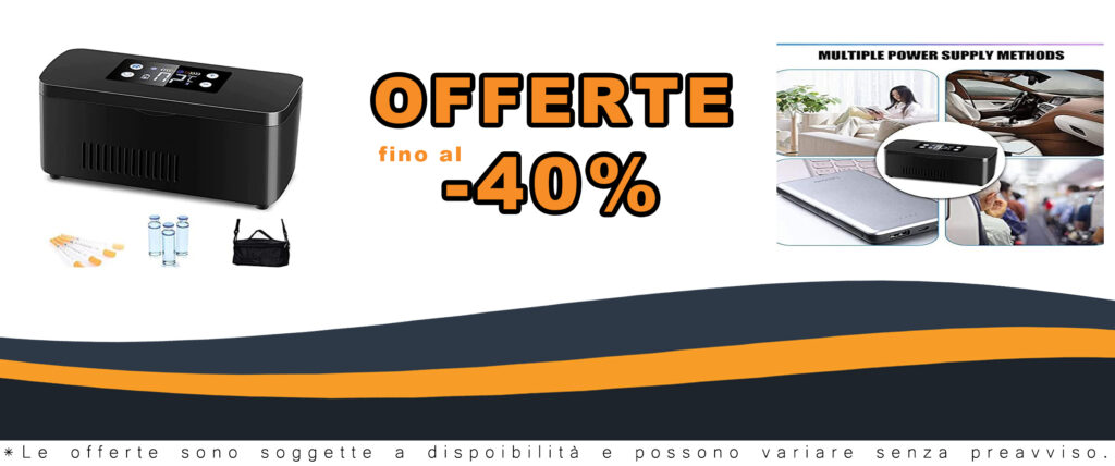 Frigorifero portatile per insulina YNITJH con display LCD e batteria da 10200 mAh, ideale per viaggi e conservazione domestica dei farmaci.