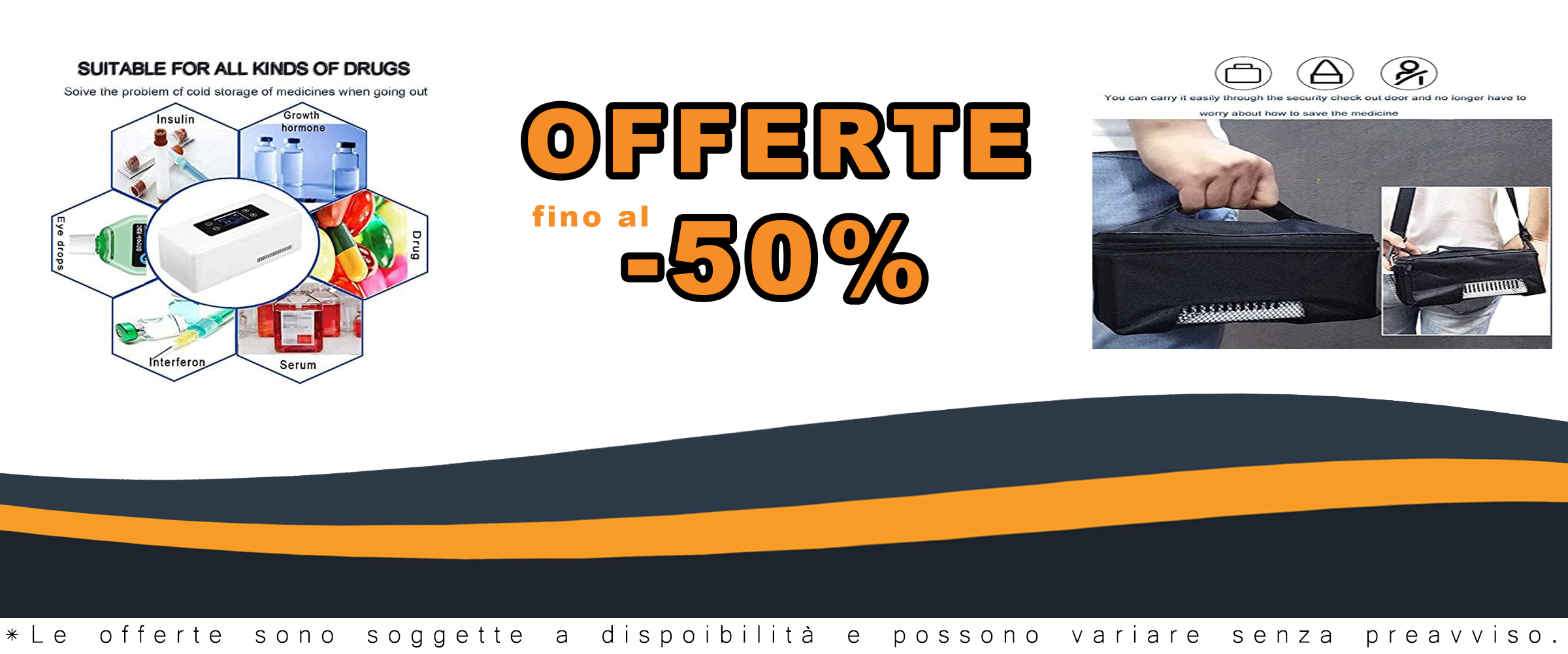 Mini Frigorifero Portatile per Insulina, ideale per auto, viaggi e conservazione sicura di medicinali a temperatura controllata