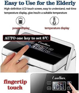 SKIHOT Refrigeratore per Insulina, frigorifero portatile ultra-silenzioso con display LCD e sistema di allarme  