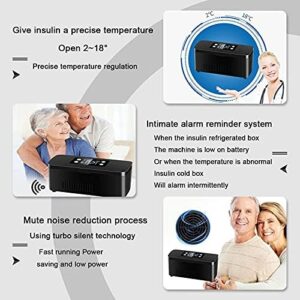 YNITJH Insulina Mini Frigo portatile per medicina con LCD display e batteria inclusa