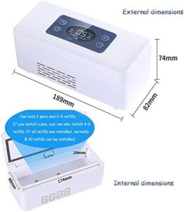 GBHJJ Refrigeratore per Insulina, mini frigorifero per insulina con batteria integrata, ideale per mantenere la temperatura ottimale di conservazione da 2 a 8 ℃ per 10 ore.