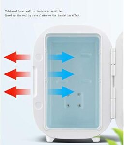 Xyanzi Mini Frigorifero 6L per Camera da Letto, Auto e Ufficio, Funzione Raffreddamento e Riscaldamento