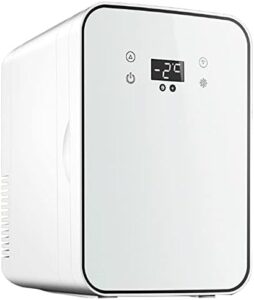 Mini frigorifero portatile bianco, termoelettrico, ideale per conservare bevande, cibi e cosmetici