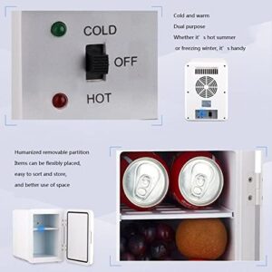 Mini frigo compatto per la cura della pelle, ideale per conservare cosmetici, bevande e alimenti, con funzionalità di riscaldamento e raffreddamento.