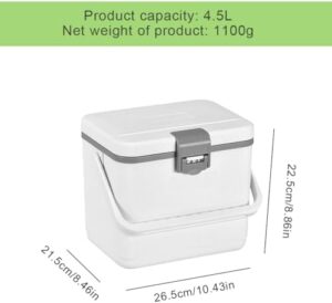 JUCHRZEY Frigorifero per auto da campeggio bianco con maniglia, scatola isolante per barbecue e conservazione del calore