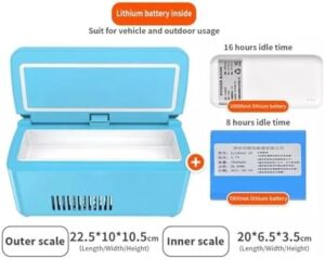 SOFTTO Mini Frigorifero Portatile Klein Blue per insulina e custodia da viaggio