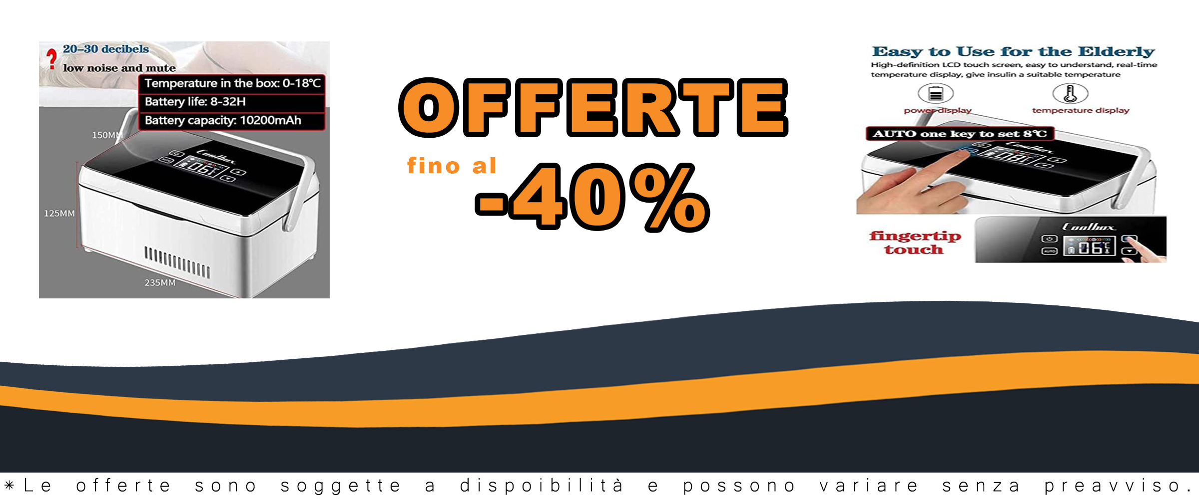 Mini frigorifero per insulina con display LED e temperatura regolabile, ideale per la conservazione dei farmaci.