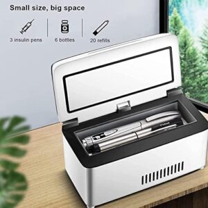 Frigorifero portatile per insulina con display LED touch, ideale per viaggi e conservazione sicura dei medicinali