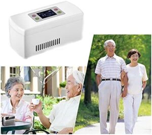 Frigorifero portatile per medicinali con display a LED, ideale per conservare insulina e farmaci sensibili alla temperatura.