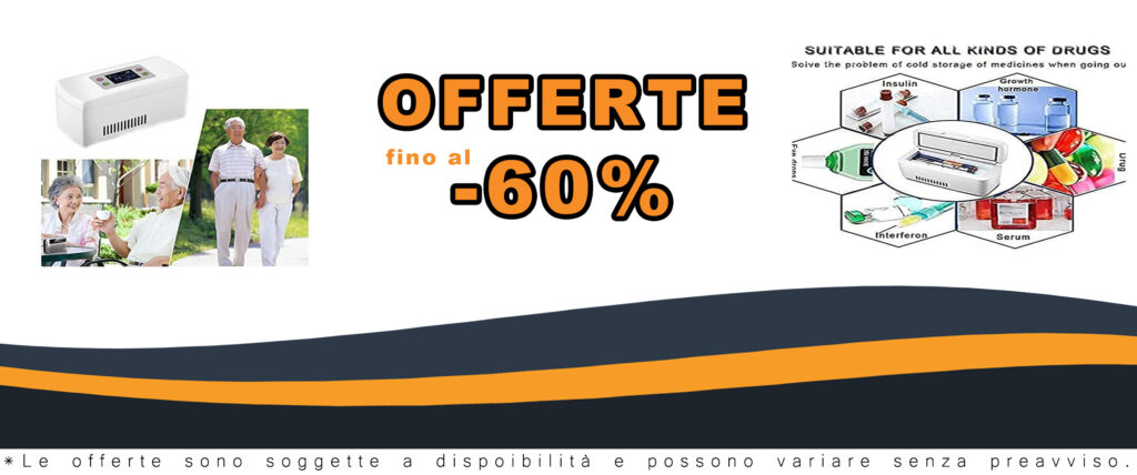 Frigorifero portatile per medicinali con display a LED, ideale per conservare insulina e farmaci sensibili alla temperatura.