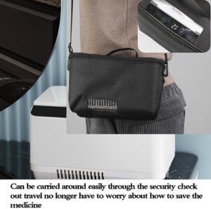 Frigorifero portatile JJoias per medicinali, ideale per viaggi in auto e conservazione sicura dei farmaci con display a LED e sistema di allarme.