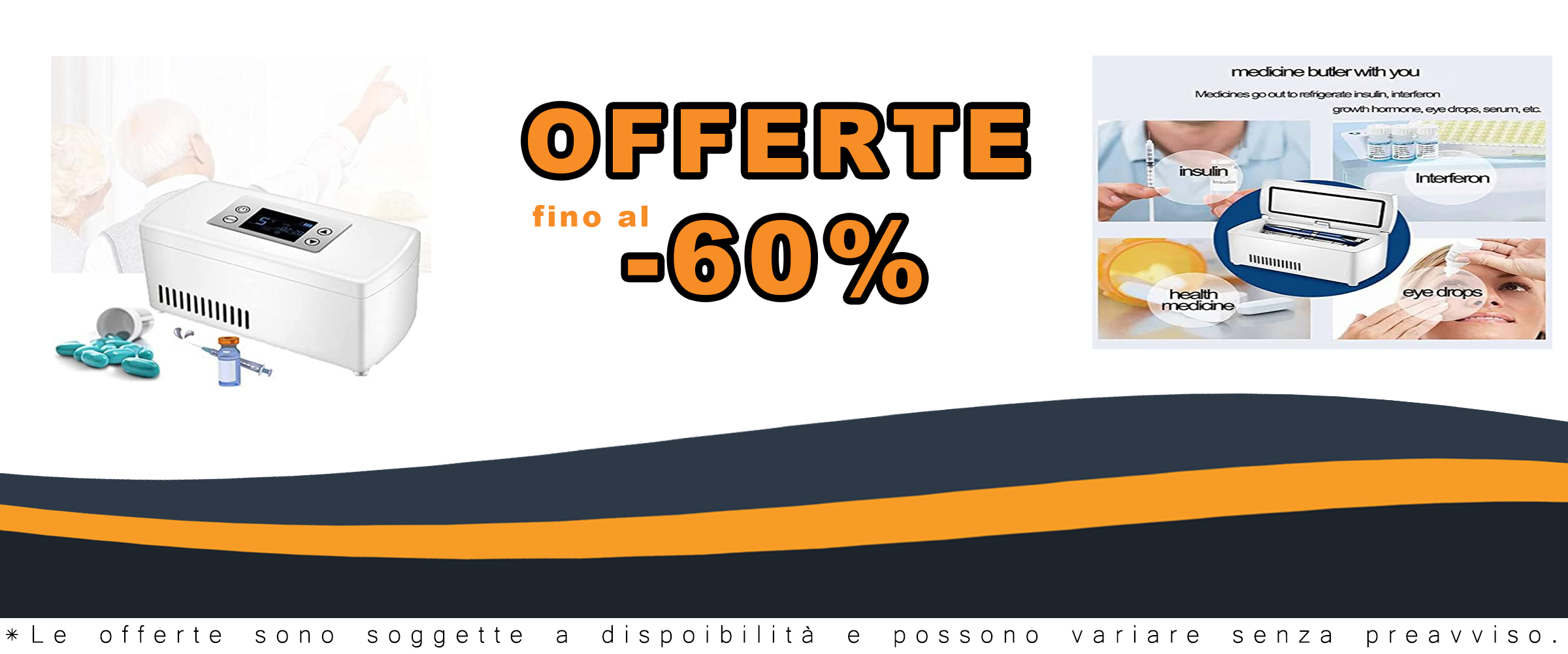 Frigorifero per insulina HSRG con controllo della temperatura da 2°C a 8°C, display LCD HD e grande capacità.