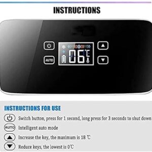 Frigorifero TRTDYFKH per insulina con display a LED e temperatura regolabile, ideale per viaggi e casa.