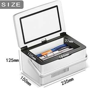 GNbow Frigorifero Portatile per Insulina, ideale per mantenere i farmaci a temperatura ottimale durante i viaggi.