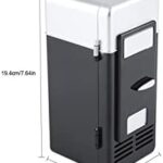AQQWWER Mini frigorifero con luce LED, design compatto e funzionale, ideale per auto e ufficio.