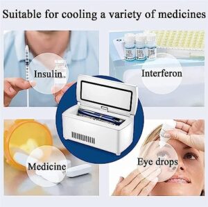 Mini scatola frigorifera per insulina, frigorifero portatile a temperatura costante per medicinali  