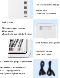 hxoity 8L Mini Frigo Piccolo Frigorifero con Display Digitale per Auto e Campeggio, in colore rosa
