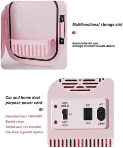 6L Mini Frigorifero Portatile di Bellezza MoreChioce con Specchio LED e Funzione di Raffreddamento e Riscaldamento