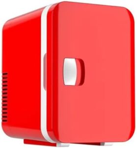 NVYAZJ Mini frigo da 6 litri, frigorifero portatile con controllo elettronico della temperatura, ideale per auto e camere da letto.