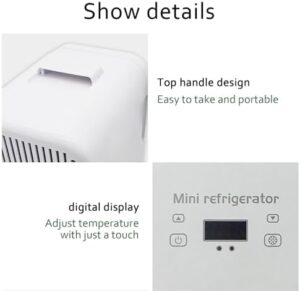 WhAeoy Mini Frigorifero da 8 Litri con display digitale touch e design a specchio, perfetto per cosmetici e prodotti di bellezza