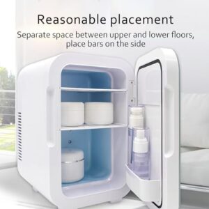 WhAeoy Mini Frigorifero da 8 Litri con display digitale touch e design a specchio, perfetto per cosmetici e prodotti di bellezza