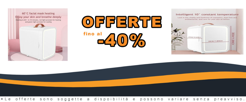 Frigorifero per la cura della pelle WhAeoy con luce LED regolabile per conservare il trucco e i prodotti di bellezza freschi.