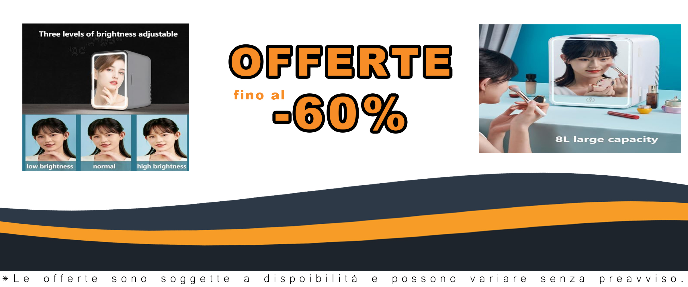 Mini frigo per cosmetici 8L con specchio e illuminazione LED, ideale per camera da letto e viaggi
