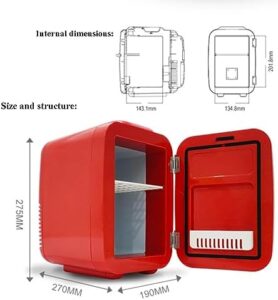 Mini frigorifero da 4 litri, adatto per auto, casa e spazi esterni, colore bianco