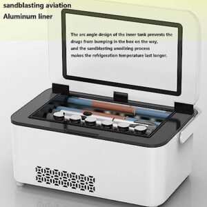 AOKLEY Mini Frigo per insulina, portatile e perfetto per viaggi e casa, con batteria singola.
