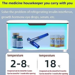 AOKLEY Mini Frigo Frigorifero Medicinali, piccolo e pratico, ideale per conservare farmaci sensibili alla temperatura.