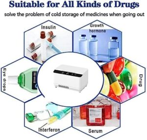 BDXZJ Mini Frigorifero per Insulina, compatto e portatile, ideale per trasportare medicinali e insulina durante i viaggi.