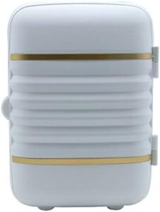 TOYOCC Mini Frigorifero da 4 Litri - Scaldabagno Elettrico Portatile per casa/Auto, congelatore/Frigorifero per Alimenti Compatto per dormitorio all'aperto, DC12v/Ac220v