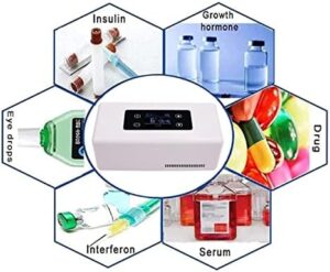 Dispositivo di Raffreddamento per Farmaci TOYOCC, ideale per conservare insulina durante i viaggi, con temperatura costante e design compatto.