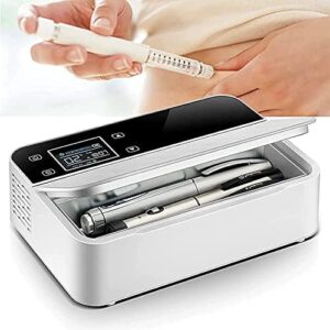 FENGSSLL Medicina Portatile Frigorifero con Display LCD e Batteria Ricaricabile USB, ideale per farmaci e cosmetici  