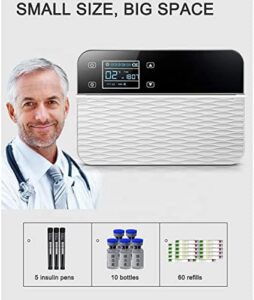 Frigorifero portatile CGLYYDS con display LED, ideale per la conservazione sicura di insulina e altri farmaci sensibili alla temperatura.