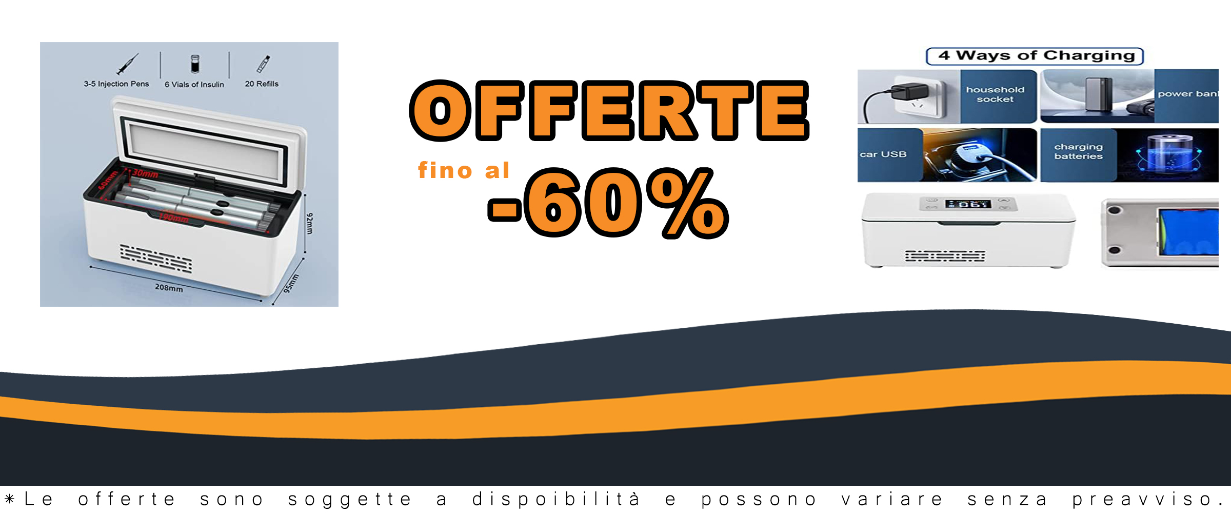 Frigorifero portatile per insulina e farmaci, ideale per mantenere una temperatura costante tra 2-8℃