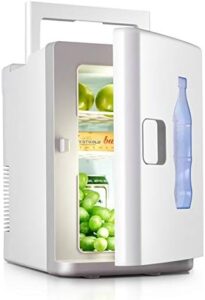 Xyanzi Mini frigorifero scaldavivande bianco 10L, radiatore e scaldino portatile per dormitori, case e automobili