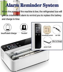 SKIHOT Refrigeratore per Insulina, dispositivo portatile per la conservazione sicura dei medicinali, con display a LED e sistema di allarme.
