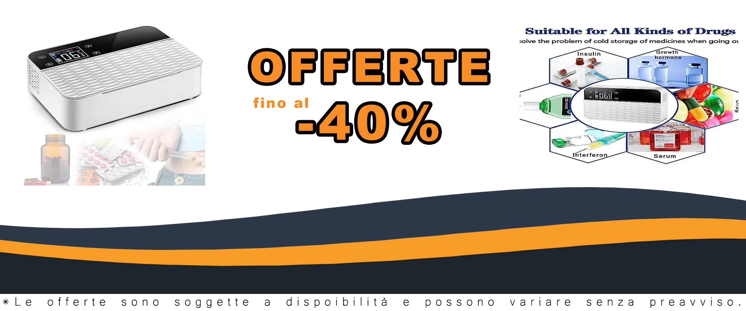SKIHOT Frigorifero per Medicinali, dispositivo di raffreddamento per insulina e farmaci, portatile e ricaricabile, con capacità di mantenere i farmaci freschi tra 0-18 ℃ per 6 ore.