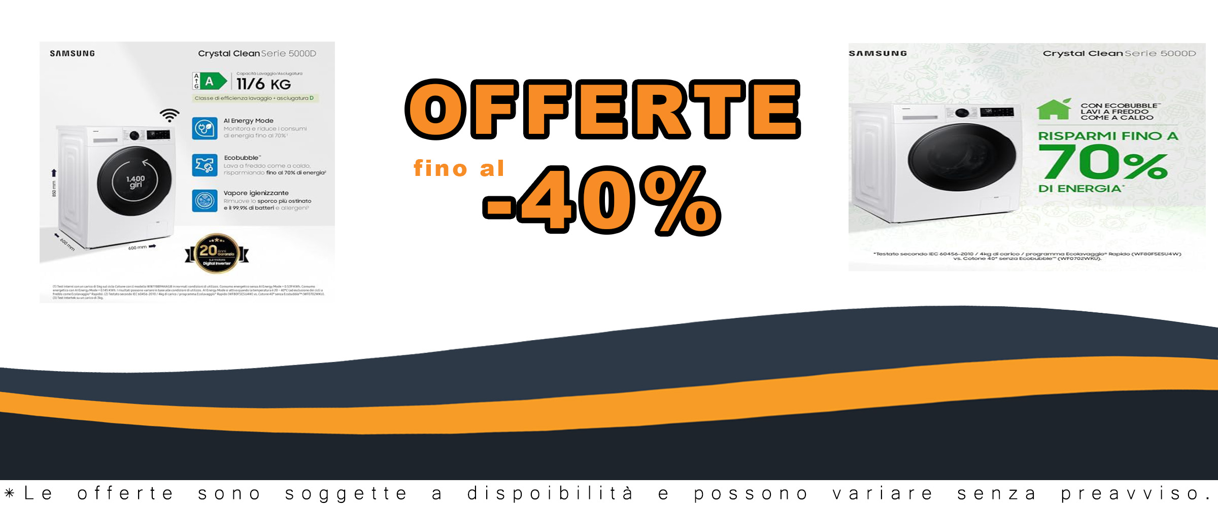 Samsung Lavasciuga Crystal WiFi WD11DG5B15BEET, con tecnologia Ecobubble e Vapore Igienizzante