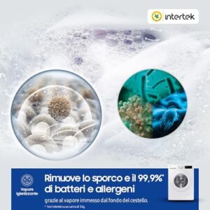 Samsung Lavatrice Crystal Clean Wifi WW11DG5B25TE/ET con funzioni Ecobubble e Vapore