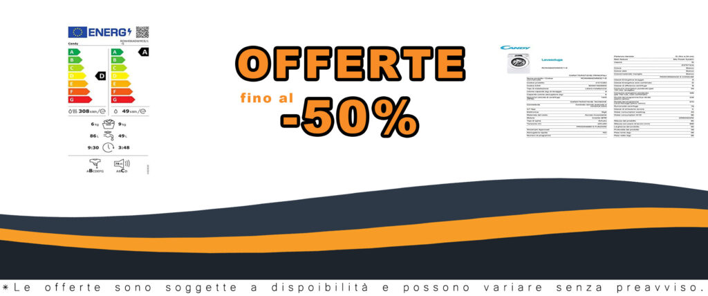 Lavasciuga Candy RapidO' ROW4964DWMCE/1-S, 9+6 Kg, Wi-Fi, 1400 Giri, Bianco
